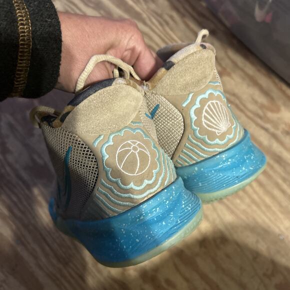 NIKE KYRIE 7 (GS) "RIPPLE" GRAIN BROWN-AQUAMARI SZ 5.5Y CT4080-207 - Picture 8 of 11